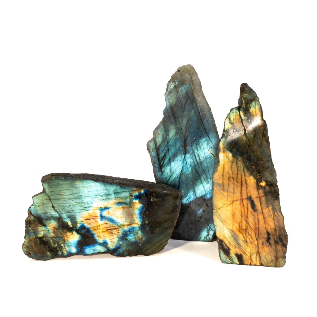 Labradorite Partial Polished Chunks - Madagascar - JJH-097 - Crystalarium