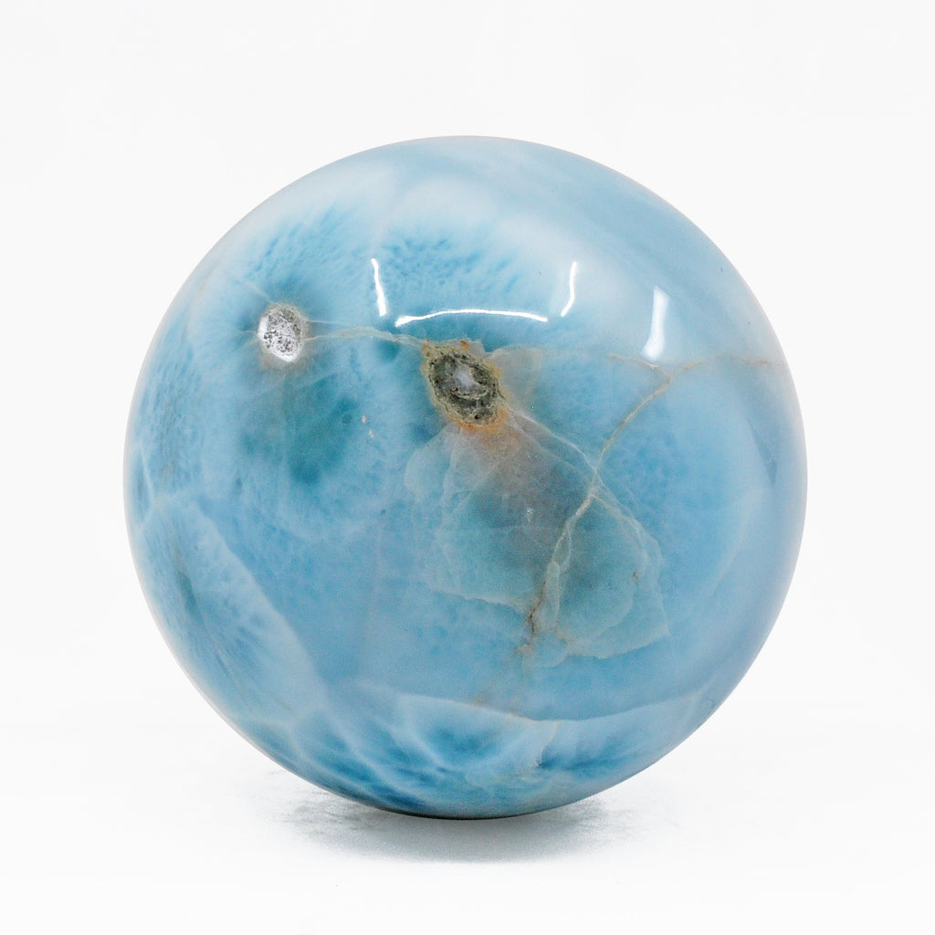 Larimar 1.7 inch 122 grams Polished Crystal Sphere - Dominican Republic - FFL-050 - Crystalarium