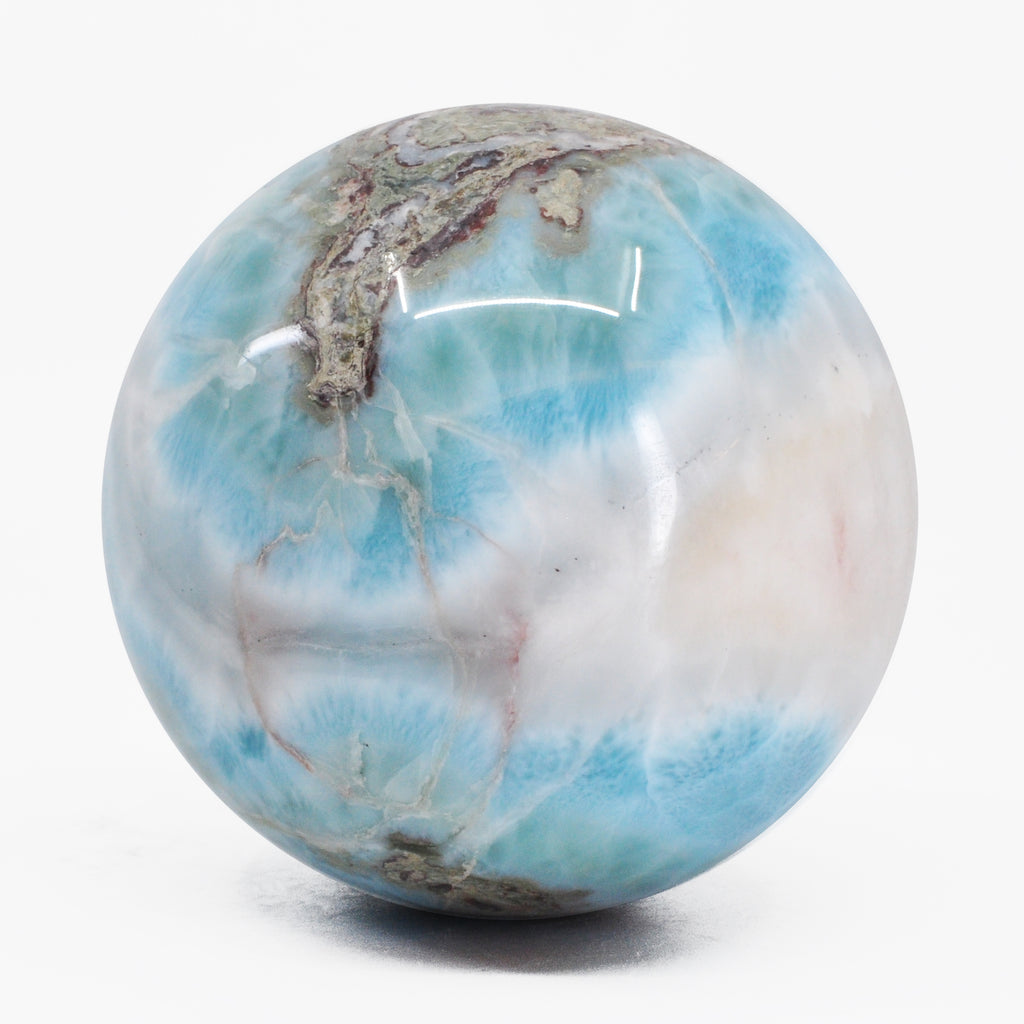 Larimar 2.65 inch 1.01 lbs Polished Crystal Sphere - Dominican Republic - FFL-053 - Crystalarium