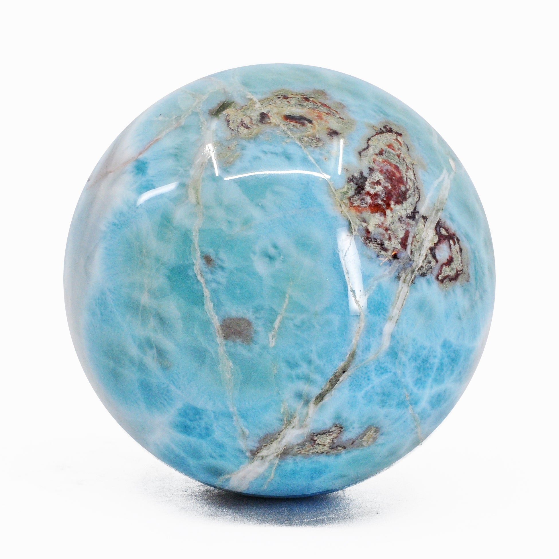 Larimar 2.65 inch 1.01 lbs Polished Crystal Sphere - Dominican Republic - FFL-053 - Crystalarium