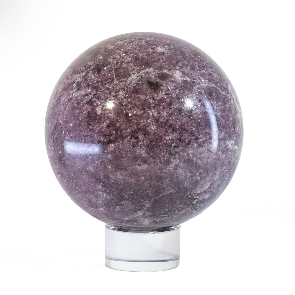 Lepidolite 3.8 inch 3.08lb Polished Crystal Sphere - Brazil - VL-332 - Crystalarium