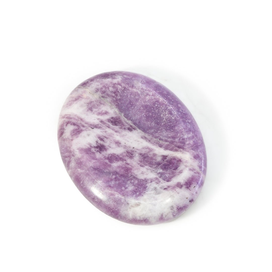 Lepidolite Polished Worry Stone - KKH-154 - Crystalarium