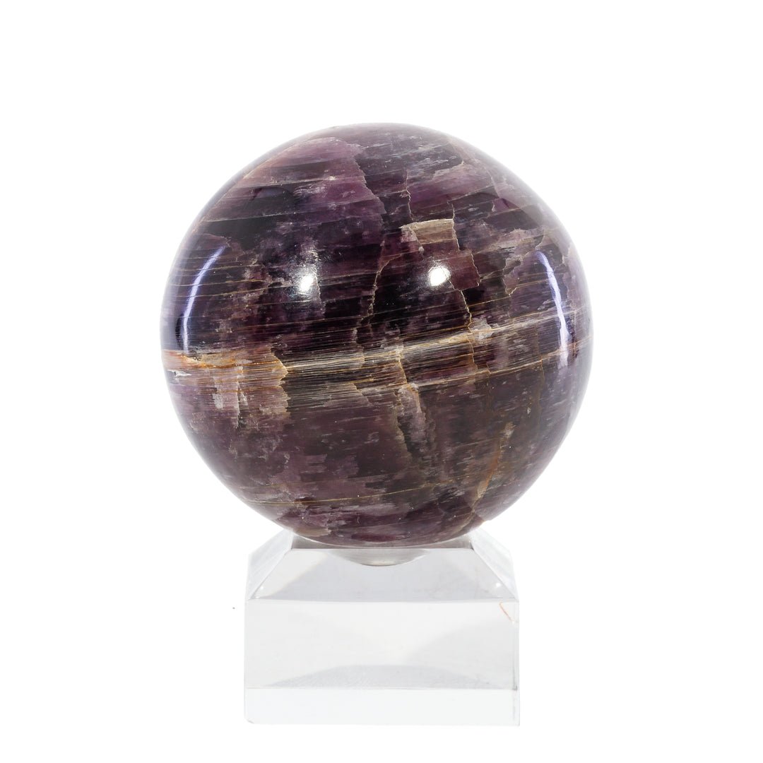 Lepidolite 2.4 Inch 350 Gram Polished Crystal Sphere - India - KKL-042 - Crystalarium