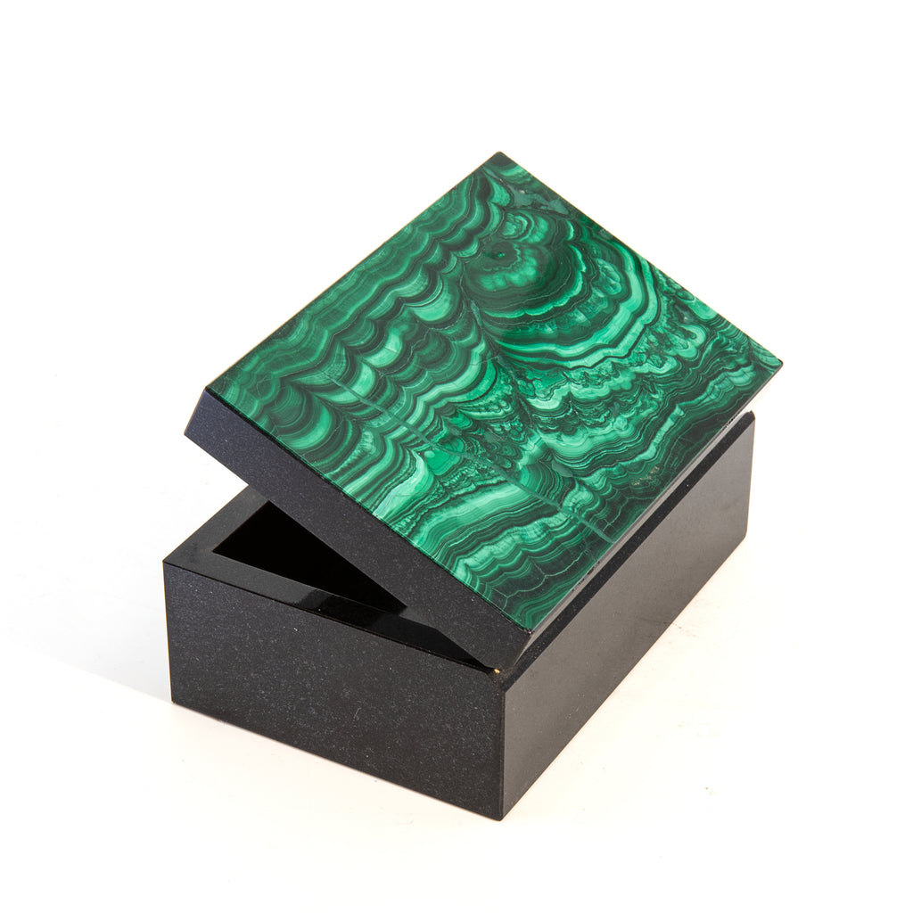 Malachite 3.6 inch Gemstone Box - JJR-030 - Crystalarium