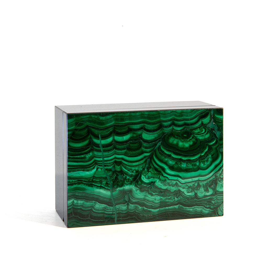 Malachite 3.6 inch Gemstone Box - JJR-030 - Crystalarium