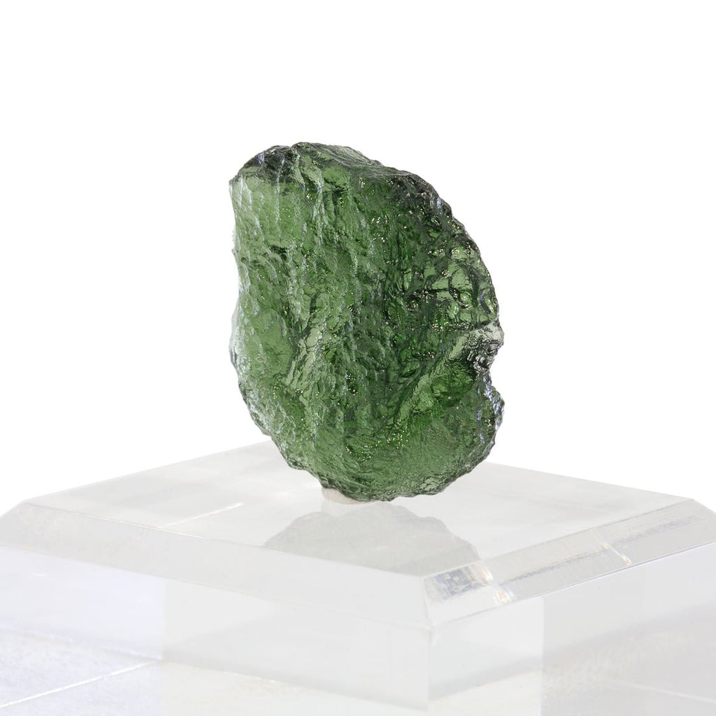 Moldavite 10.95 Gram 32.7mm Natural Crystal Tektite Specimen - Czech Republic - KKX-186 - Crystalarium