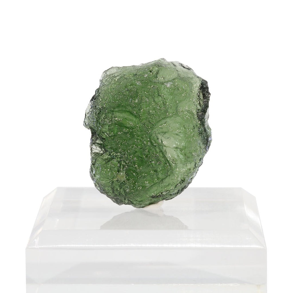 Moldavite 10.95 Gram 32.7mm Natural Crystal Tektite Specimen - Czech Republic - KKX-186 - Crystalarium