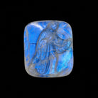 Blue Moonstone 22.22 mm 28.33 carats Natural Crystal Aphrodite Gem Carving - CCF-032 - Crystalarium