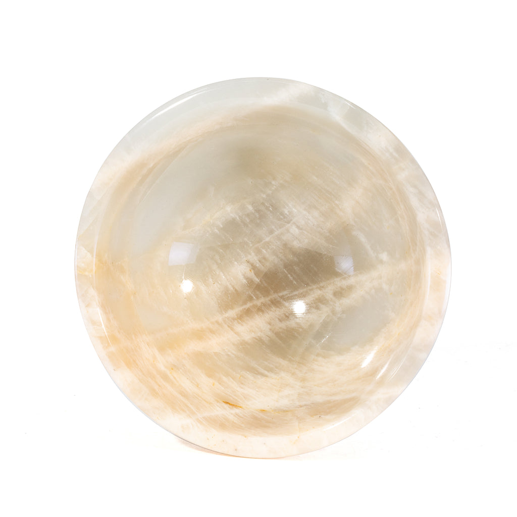 Moonstone 2.9 inch 81.3 gram Polished Crystal Bowl - India - FFR-030A - Crystalarium