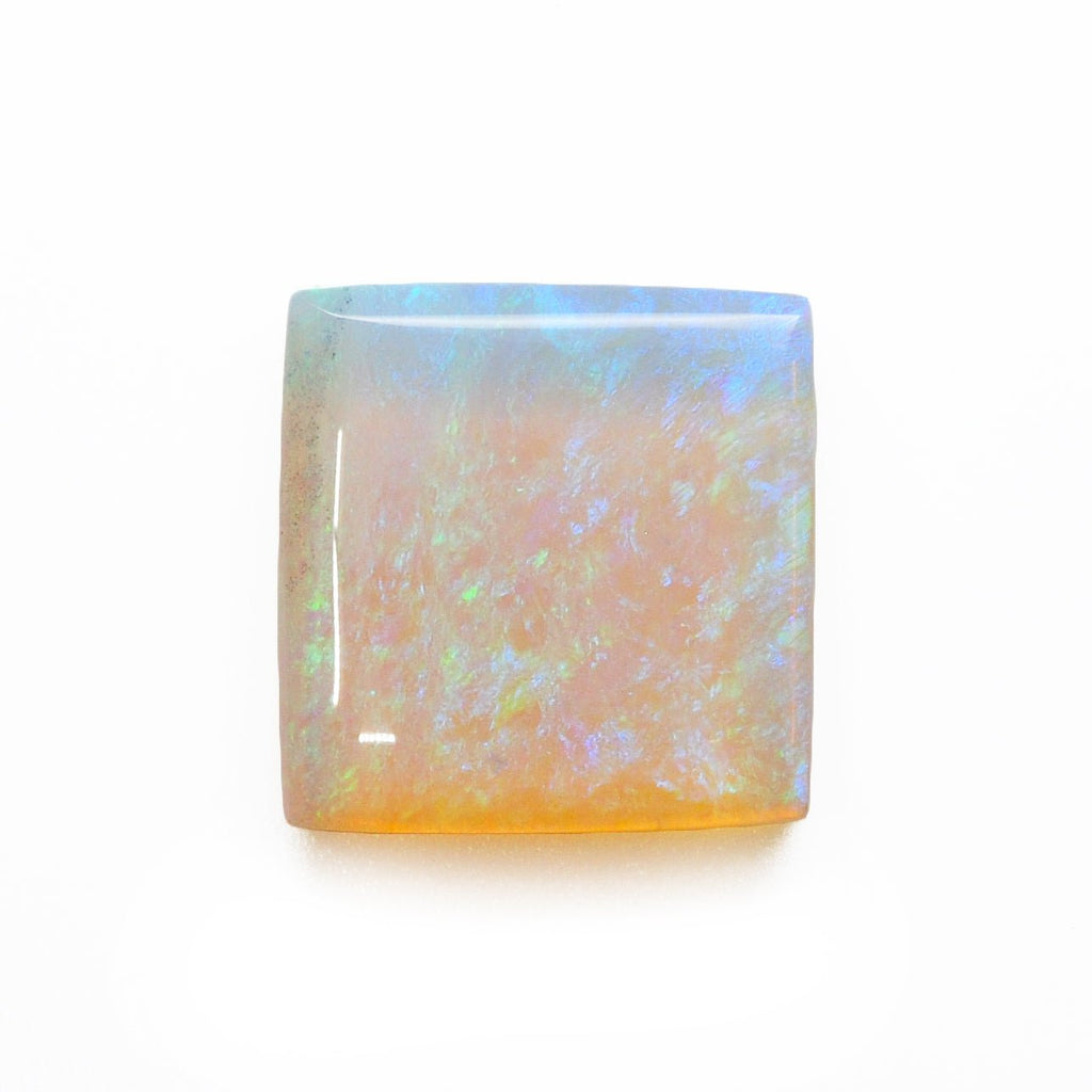 Firey Opal 14.74 mm 7.32 carats Polished Square Cabochon - Australia - 17-051 - Crystalarium
