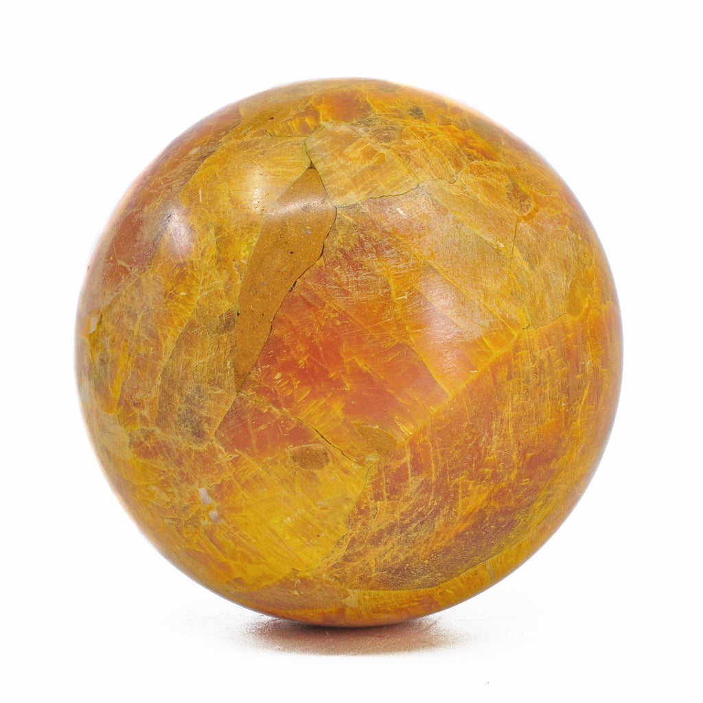 Orpiment 2.83 inch 655 grams Polished Crystal Sphere - East Siberia, Russia - AAL-041 - Crystalarium