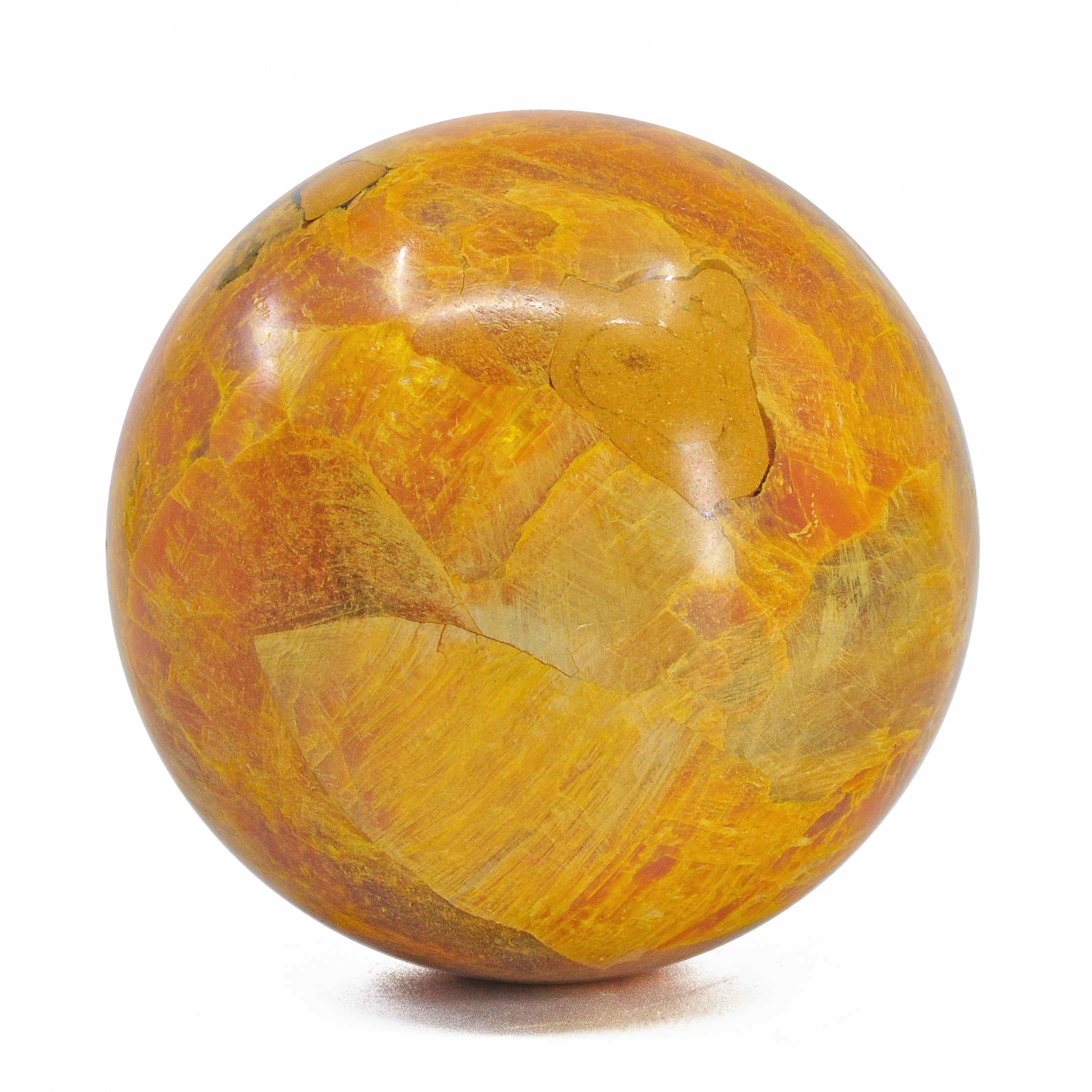 Orpiment 2.83 inch 655 grams Polished Crystal Sphere - East Siberia, Russia - AAL-041 - Crystalarium