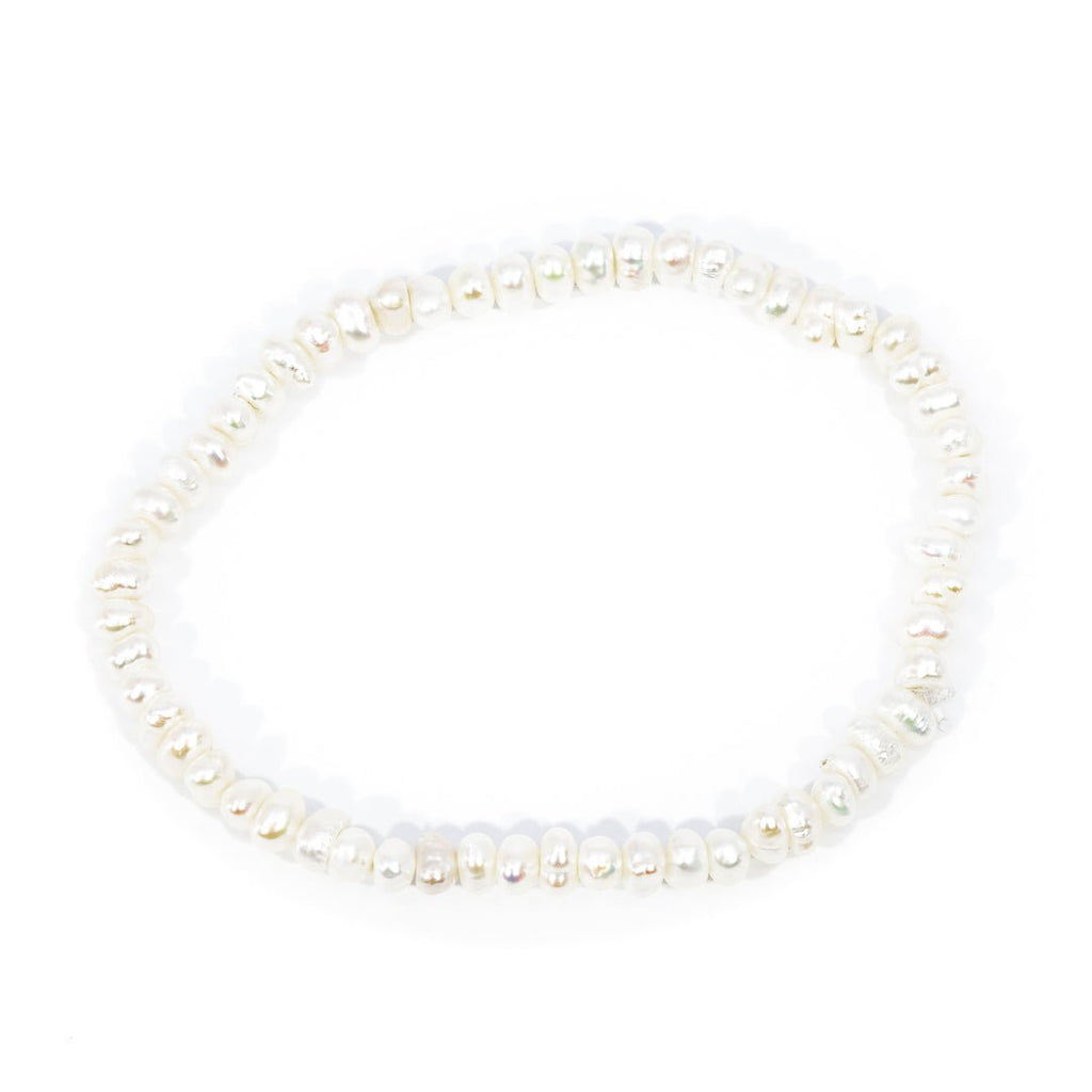 Pearl 5mm Free Form Luxury Beaded Bracelet - LLW-016 - Crystalarium