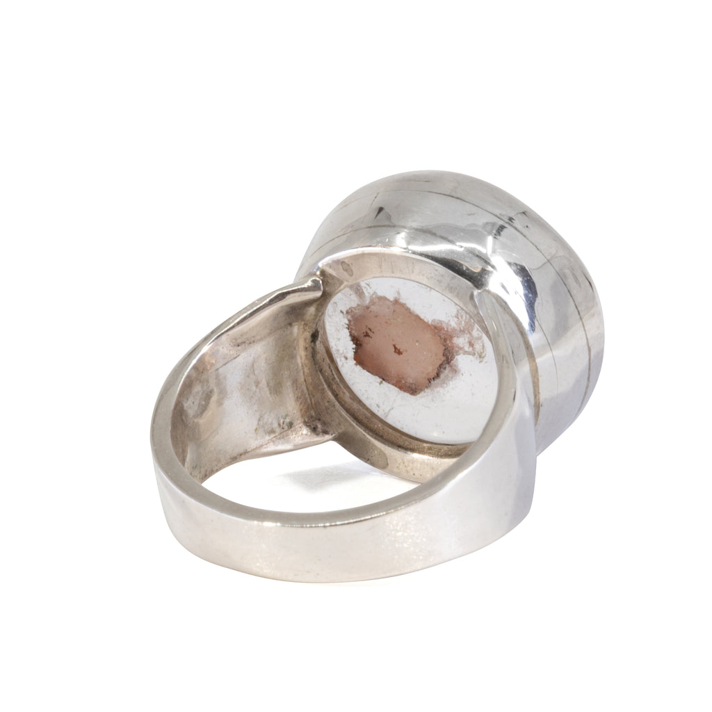 Penetration Quartz 17.17 Carat Sterling Silver Handcrafted Ring - aao-005 - Crystalarium