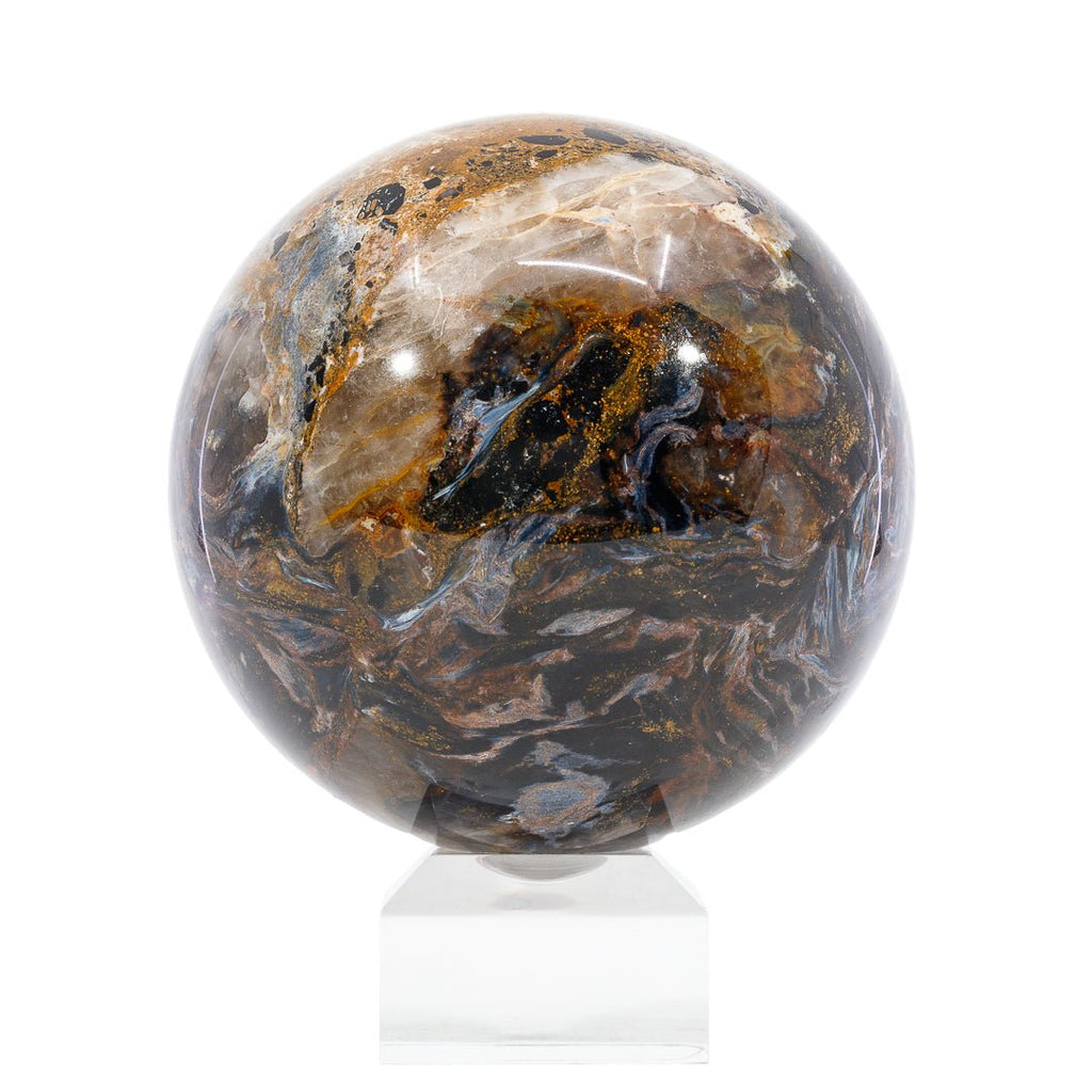 Pietersite 3.46 inch 2.0 lbs Polished Crystal Sphere - Africa - CCL-034 - Crystalarium
