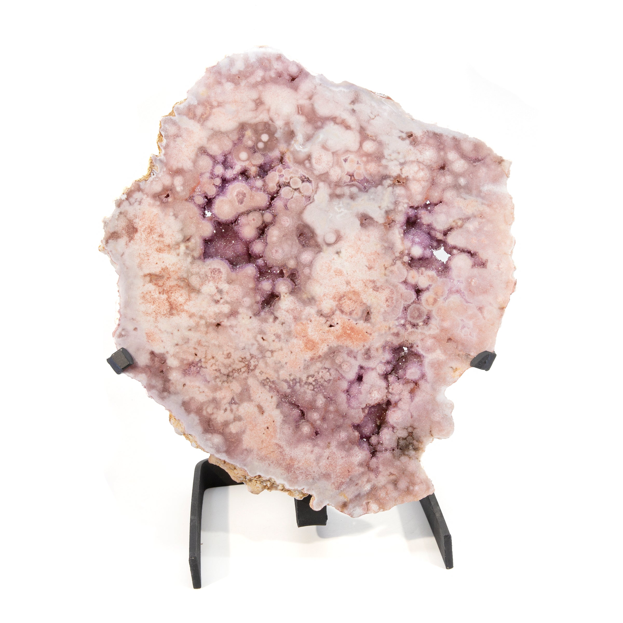 Pink Amethyst 15.5 inch Partial Polished Crystal with Stand - Brazil - GGH-084 - Crystalarium