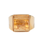 Imperial Topaz 16.56 carat 14k Handcrafted Cabochon Ring - PO-071 - Crystalarium