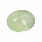 Prehnite 20.11 mm 20.56 carats Oval Rosecut Faceted Gemstone - Burma - 12-029 - Crystalarium