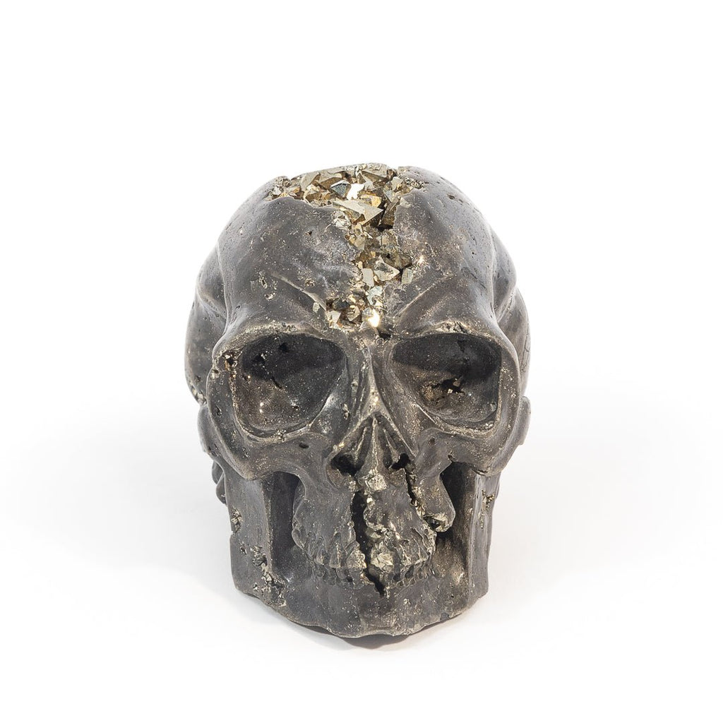 Pyrite 2 Inch 184.82 Gram Hand Carved Crystal Skull - LLF-001 - Crystalarium