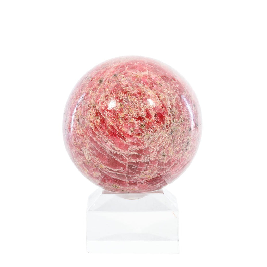 Pyroxmangite "Gem Rhodonite" 2.3 Inch 392 Gram Polished Crystal Sphere - Brazil - KKL-037 - Crystalarium