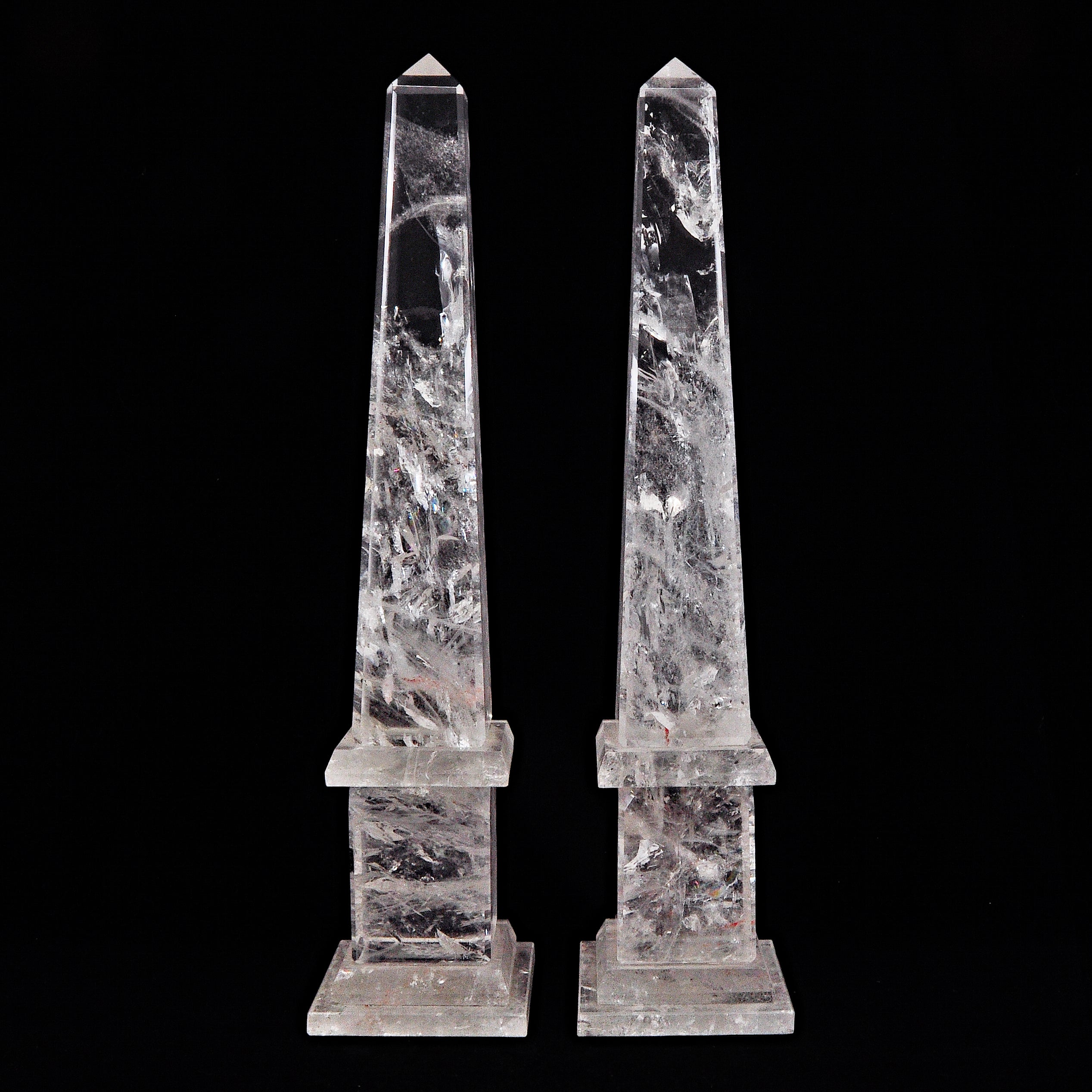 Quartz 15.2 inch 10.2lb Natural Crystal Polished Obelisk Pair - Brazil - DDR-005 - Crystalarium