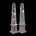 Quartz 15.2 inch 10.2lb Natural Crystal Polished Obelisk Pair - Brazil - DDR-005 - Crystalarium