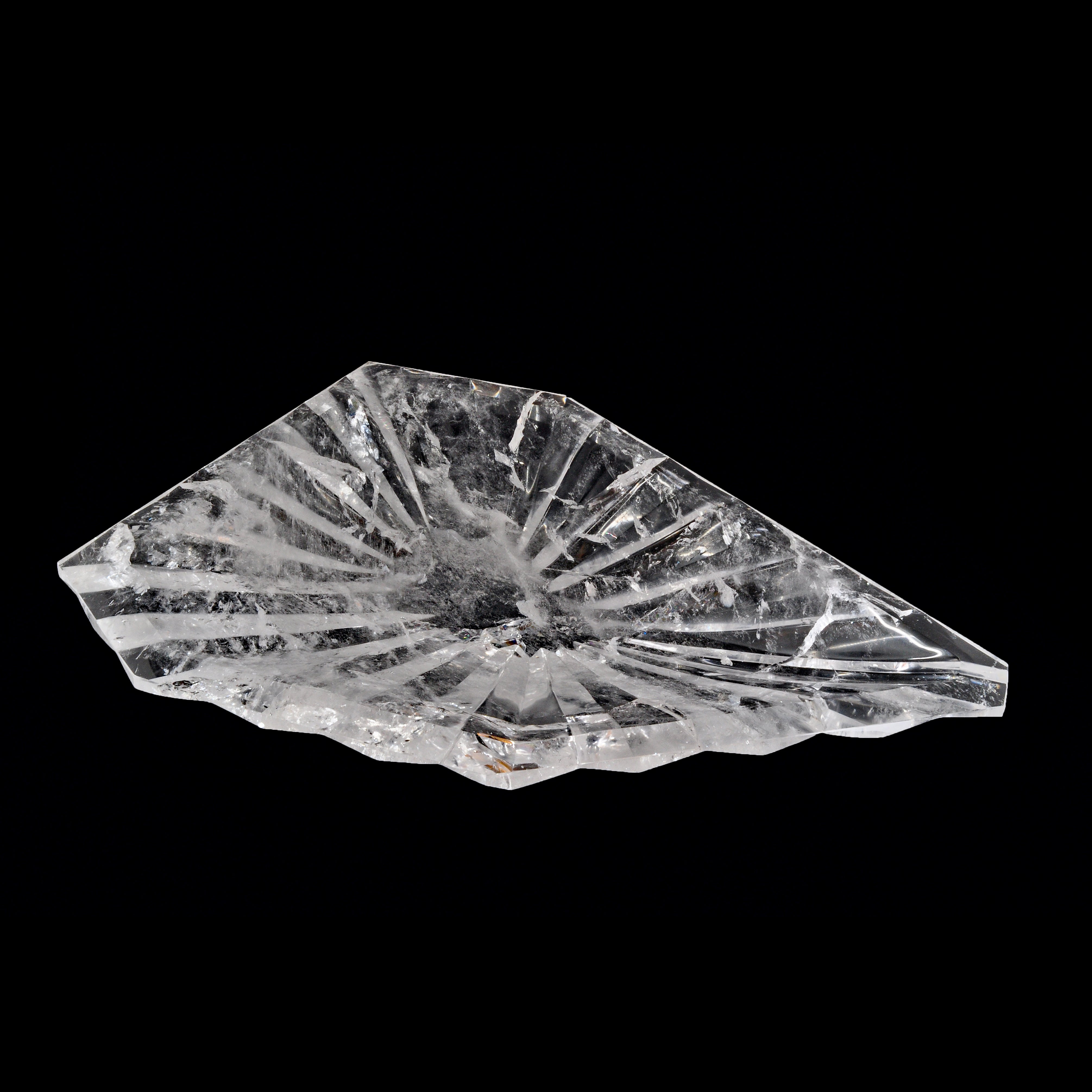 Radiating Quartz 15.5 inch Carved Crystal Bowl - Brazil - GGR-030 - Crystalarium