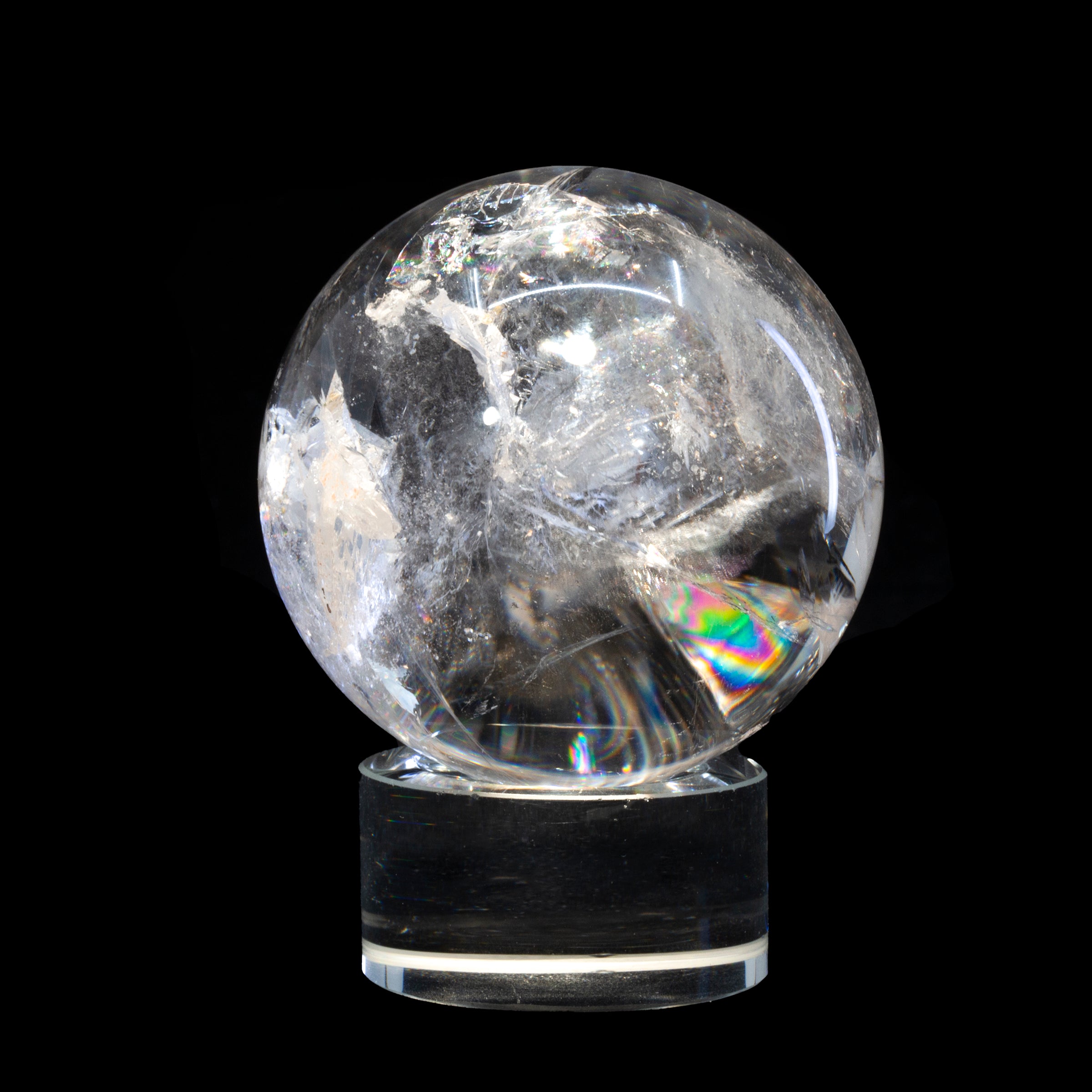 Quartz Enhydro 2.2 Inch Polished Crystal Sphere - JJL-034 - Crystalarium