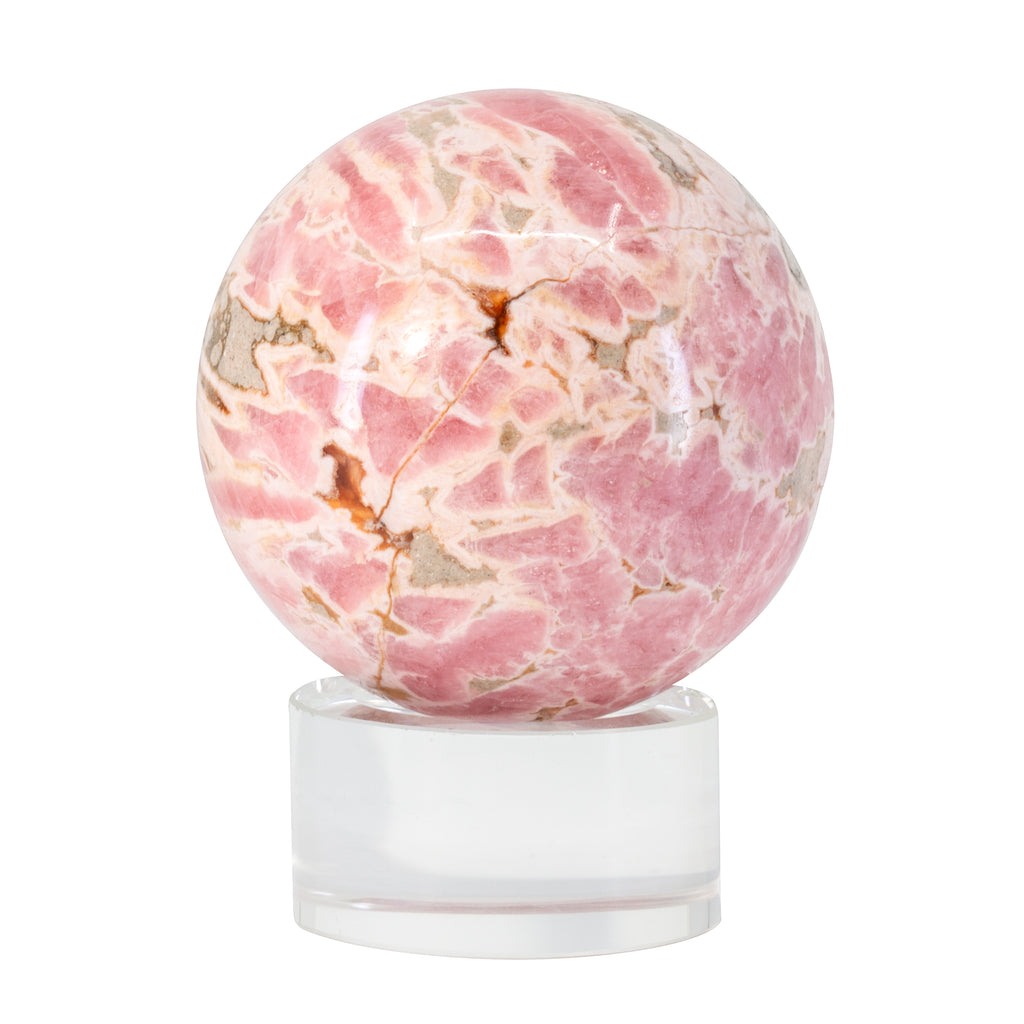 Rhodochrosite 2.2 inch .67 lb Polished Crystal Sphere - Argentina - FFL-139 - Crystalarium