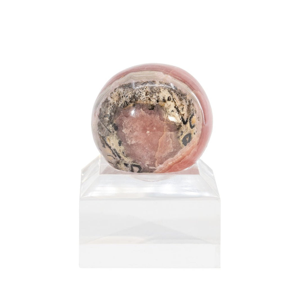Gem Rhodochrosite 1.26 inch 61.11 Gram Polished Crystal Sphere - Argentina - FFL-041D - Crystalarium
