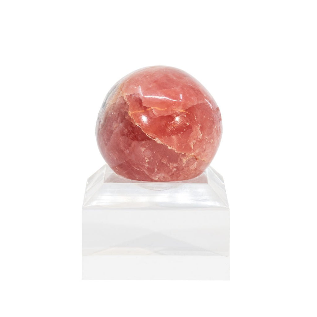 Gem Rhodochrosite 1.26 inch 61.11 Gram Polished Crystal Sphere - Argentina - FFL-041D - Crystalarium