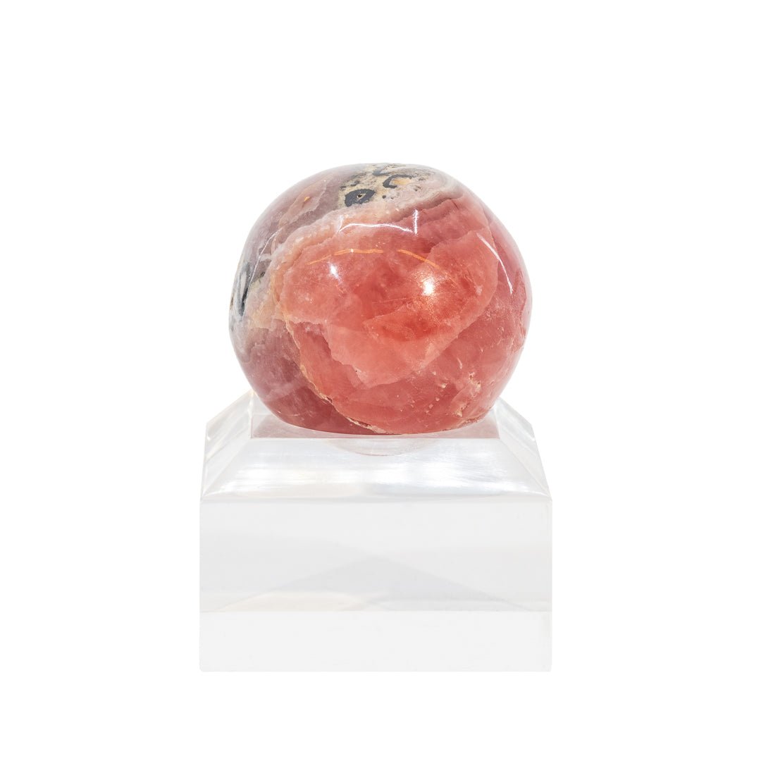 Gem Rhodochrosite 1.26 inch 61.11 Gram Polished Crystal Sphere - Argentina - FFL-041D - Crystalarium