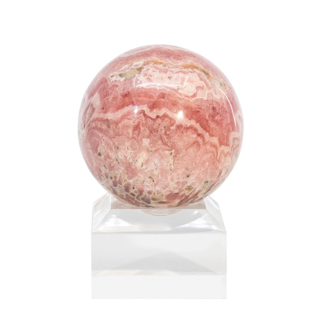 Rhodochrosite 1.8 inch 172.97 Gram Polished Crystal Sphere - Argentina - FFL-142 - Crystalarium
