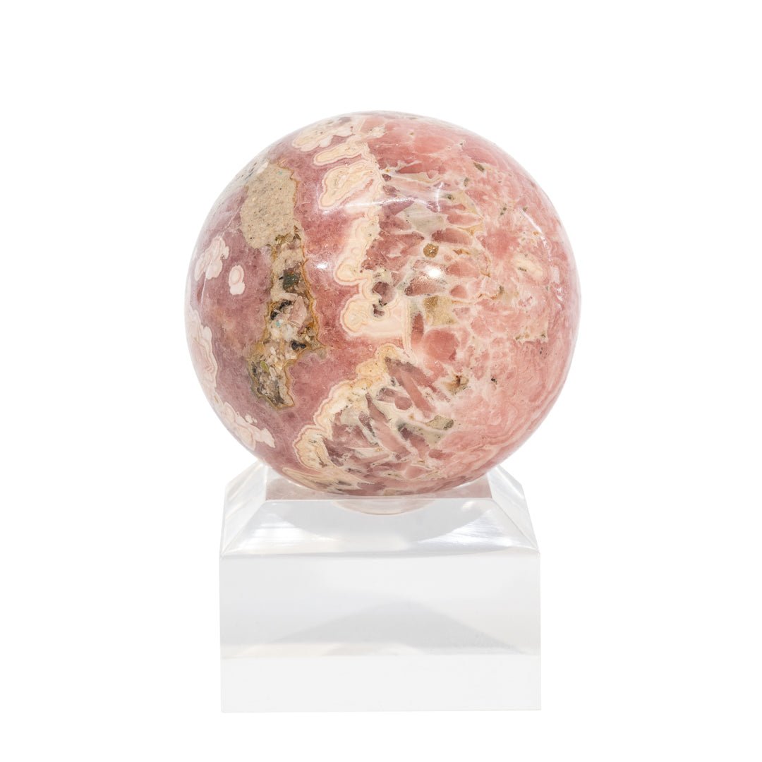 Rhodochrosite 1.8 inch 172.97 Gram Polished Crystal Sphere - Argentina - FFL-142 - Crystalarium