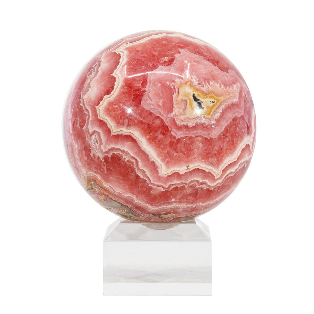 Rhodochrosite 2.65 inch 1.22lb Polished Crystal Sphere - Argentina - AAL-136 - Crystalarium