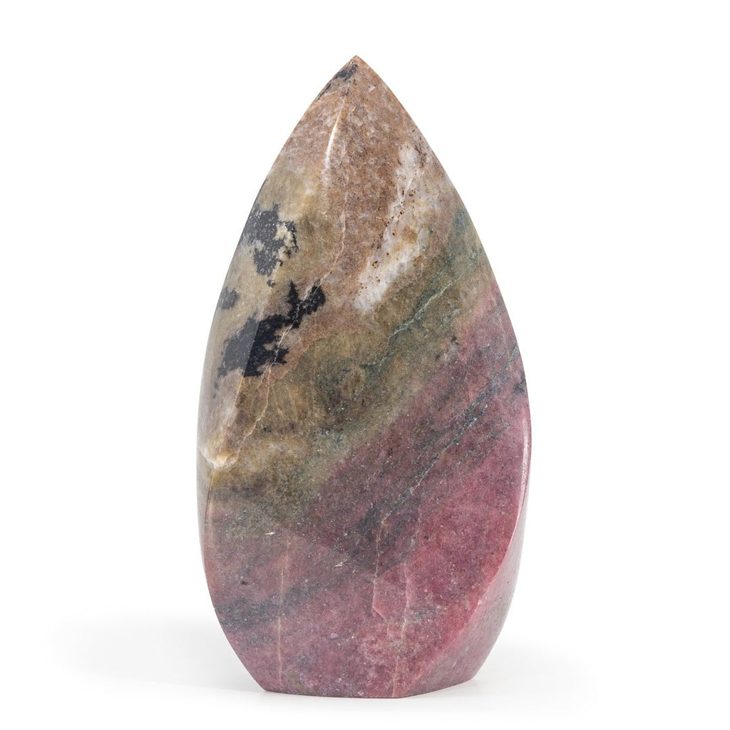 Rhodonite 6.8 Inch 3.04lb Polished Free Form Crystal - Brazil - JJH-196 - Crystalarium