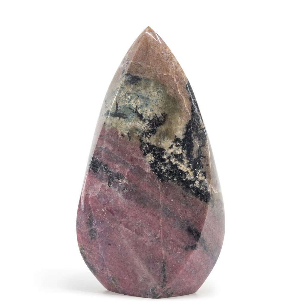 Rhodonite 6.8 Inch 3.04lb Polished Free Form Crystal - Brazil - JJH-196 - Crystalarium