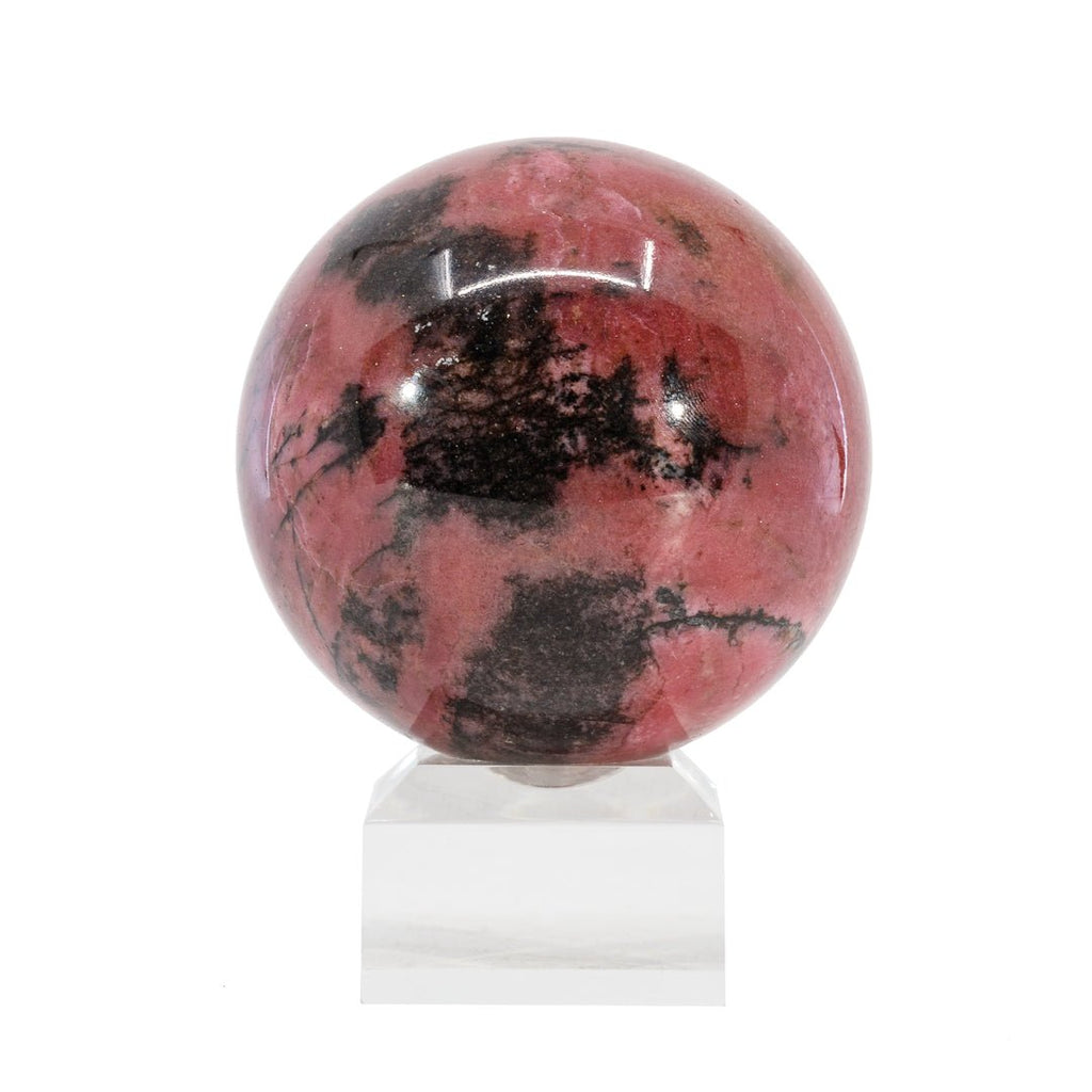 Rhodonite 2.58 Inch 1.09lb Polished Crystal Sphere - Australia - AAL-051 - Crystalarium