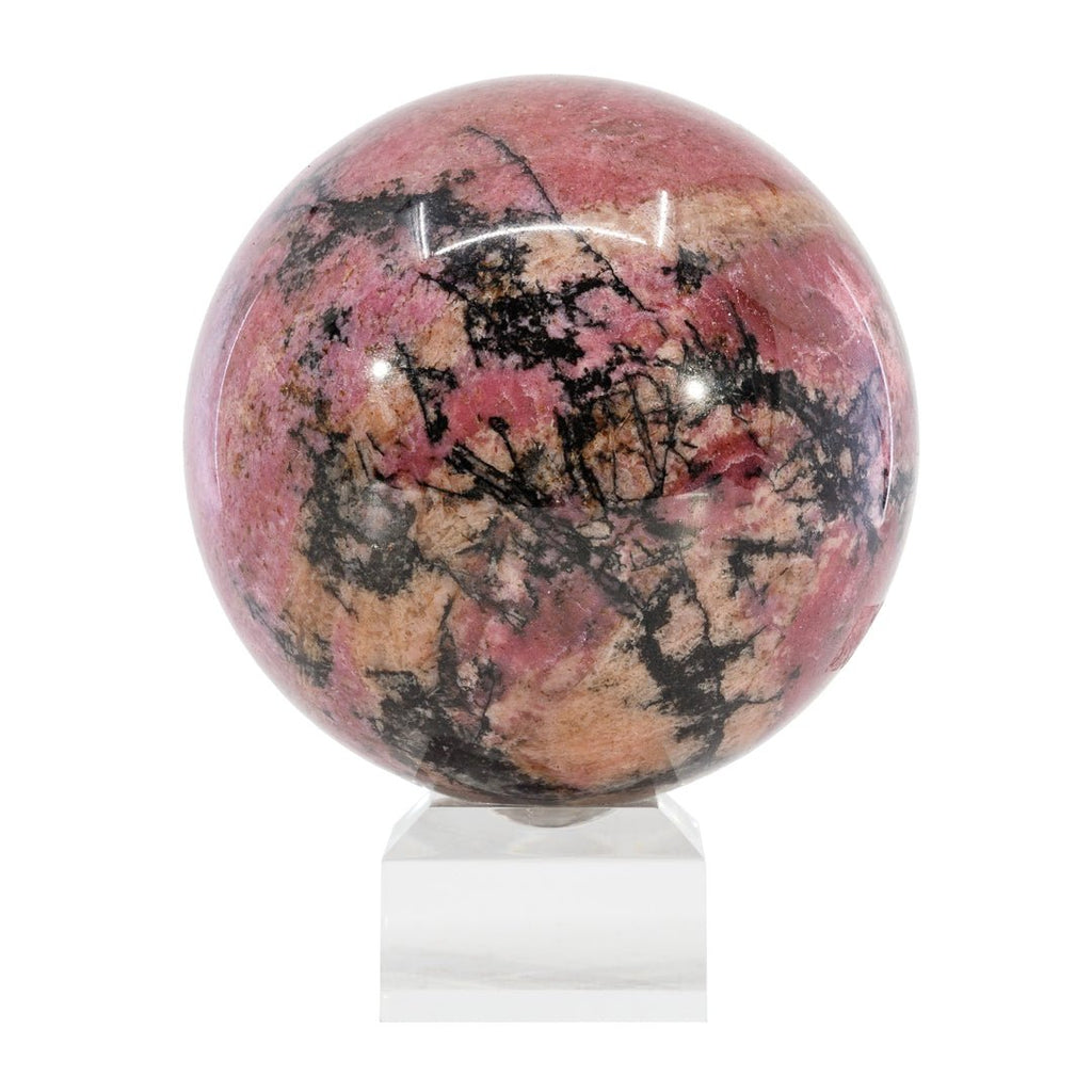 Rhodonite 3.36 inch 2.29lb Polished Crystal Sphere - Australia - BBL-168 - Crystalarium