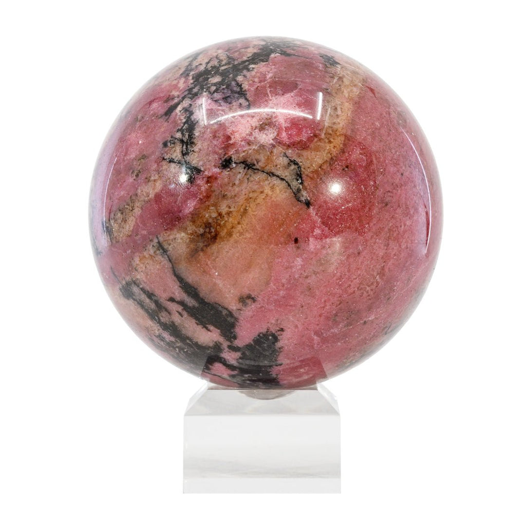 Rhodonite 3.36 inch 2.29lb Polished Crystal Sphere - Australia - BBL-168 - Crystalarium