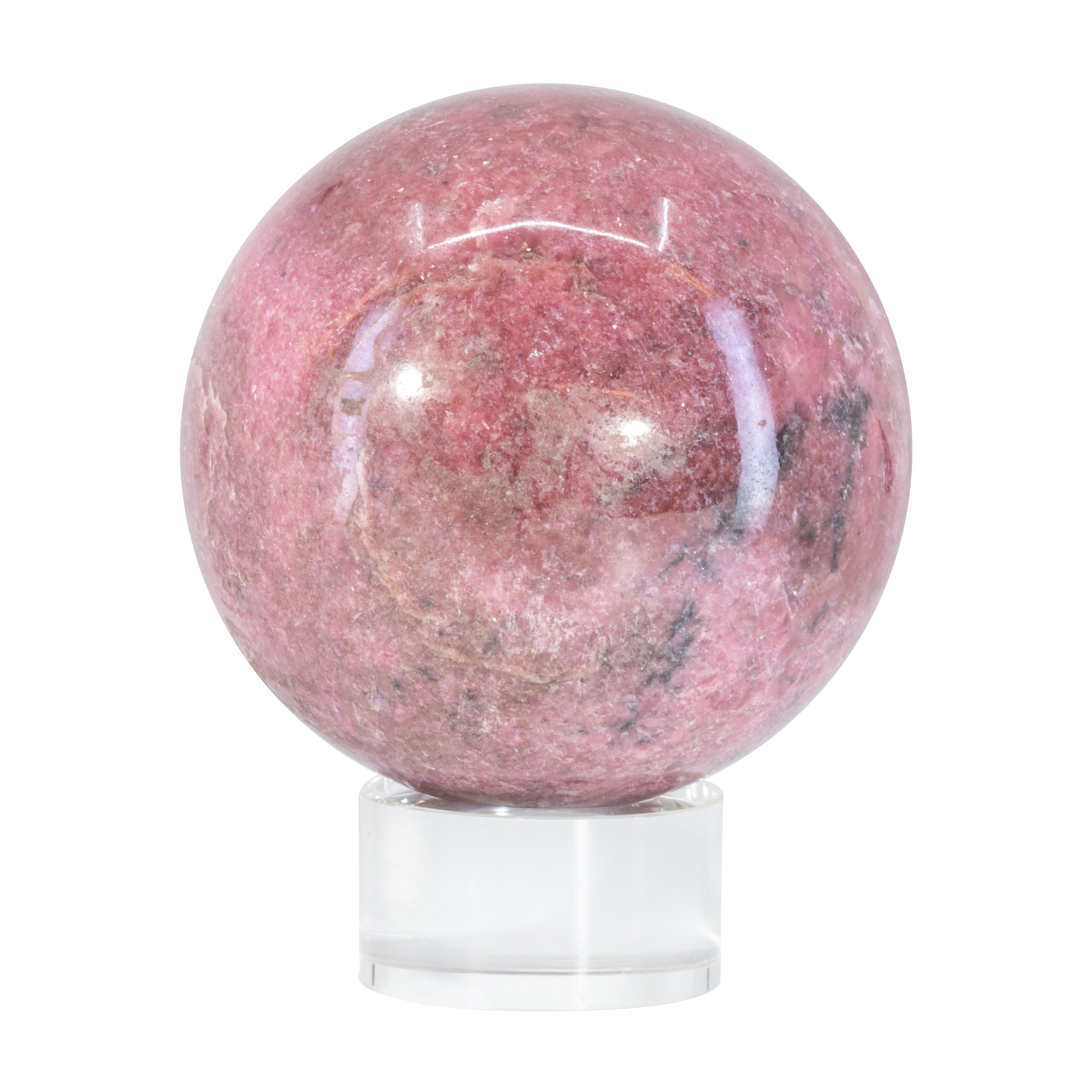 Rhodonite 3 inch Polished Crystal Sphere - Australia - UL-378B - Crystalarium