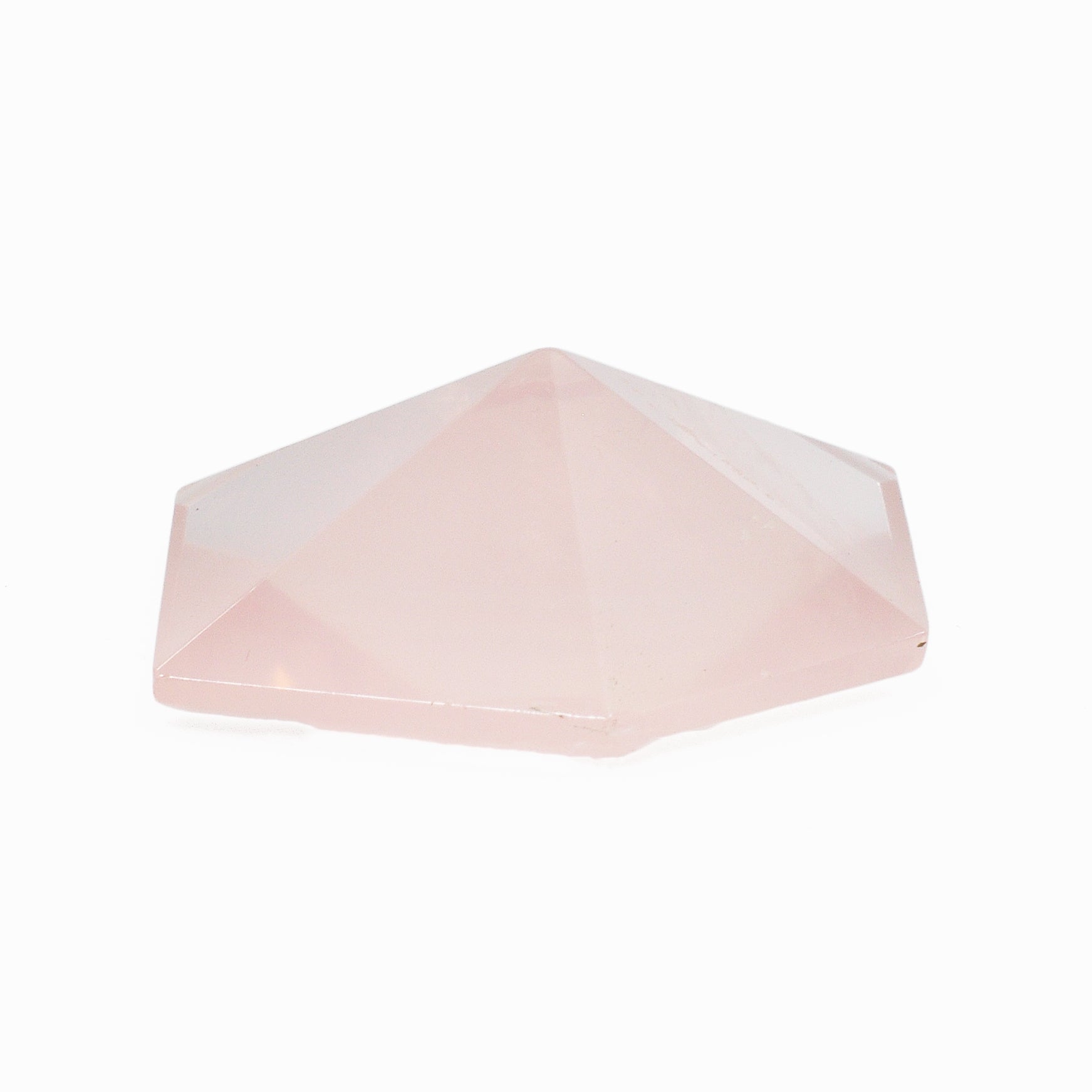 Rose Quartz 29.57 mm 26.5 carats Geometric Faceted Gemstone - PV-073 - Crystalarium