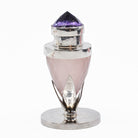 Rose Quartz 1.92 inch 137 carats with Amethyst Handcrafted Sterling Silver Perfume Bottle - DDR-040 - Crystalarium