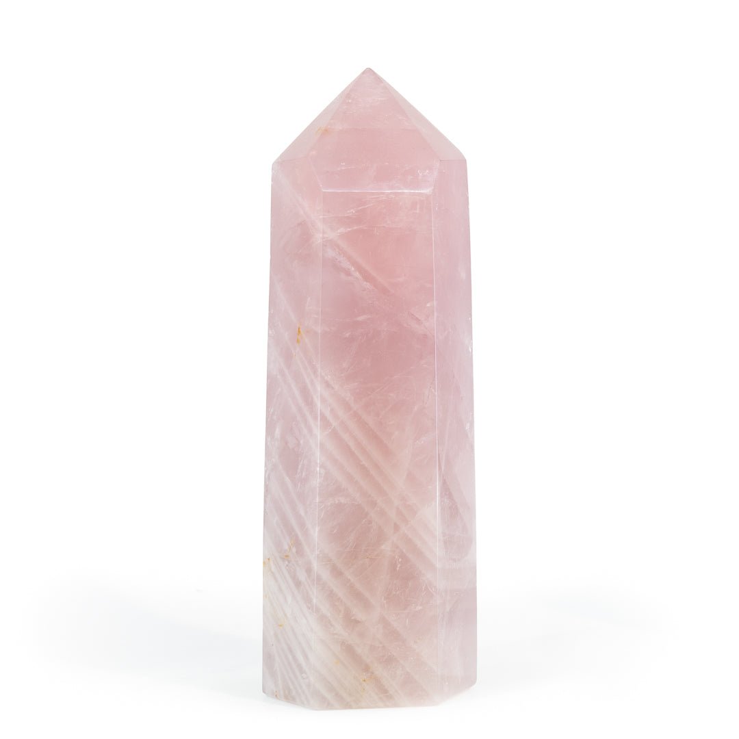 Rose Quartz 8.9 Inch 3.97lb Polished Crystal Tower - Madagascar - HHH-167 - Crystalarium