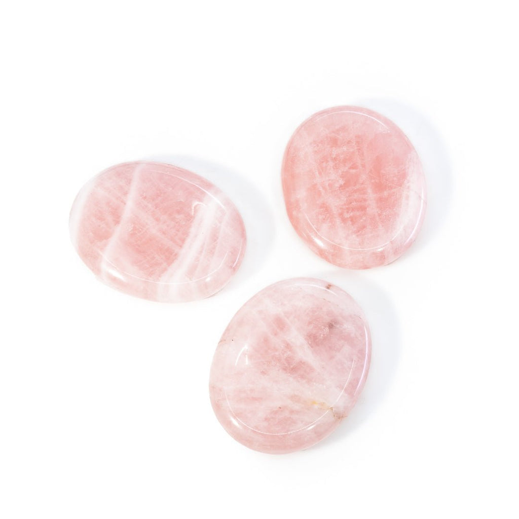 Rose Quartz Polished Worry Stone - KKH-149 - Crystalarium