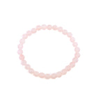 Rose Quartz 6mm Beaded Bracelet - JJW-026 - Crystalarium