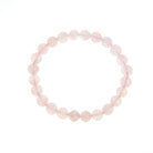 Rose Quartz 8mm Beaded Bracelet - JJW-027 - Crystalarium