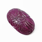 Ruby 26.76ct Floral Carved Gemstone - BBF-022 - Crystalarium