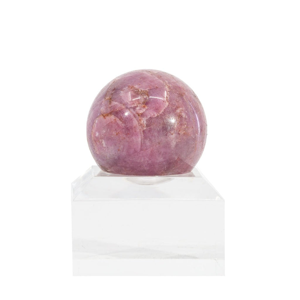 Pink Corundum 1.2 inch 58.4 Gram Polished Crystal Sphere - India - GGL-102 - Crystalarium