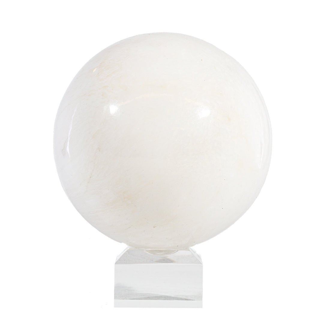 Scolecite 3.6 Inch 2lb Polished Crystal Sphere - India - ZL-028 - Crystalarium